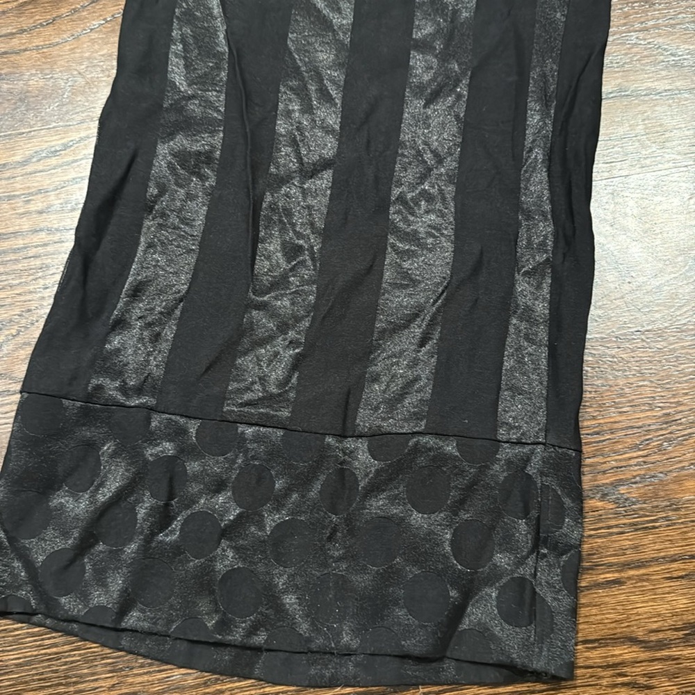 Victoria Secrets Wide Leg Pants Large Black Striped Tie Waist pull on size L - Picture 2 of 4